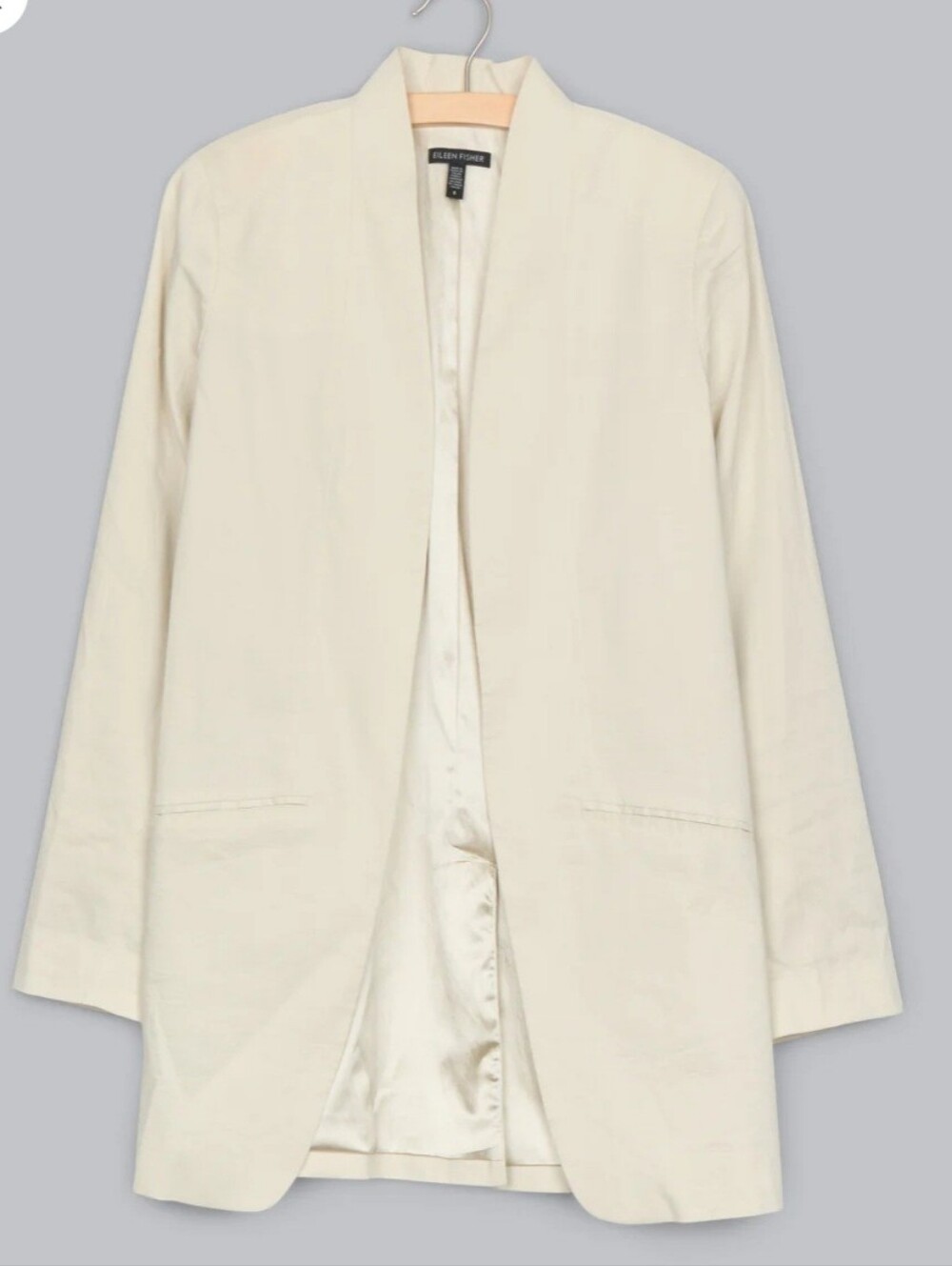 Eileen FIsher Polished Ramie Stretch Jacket Blazer - Picture 2 of 11